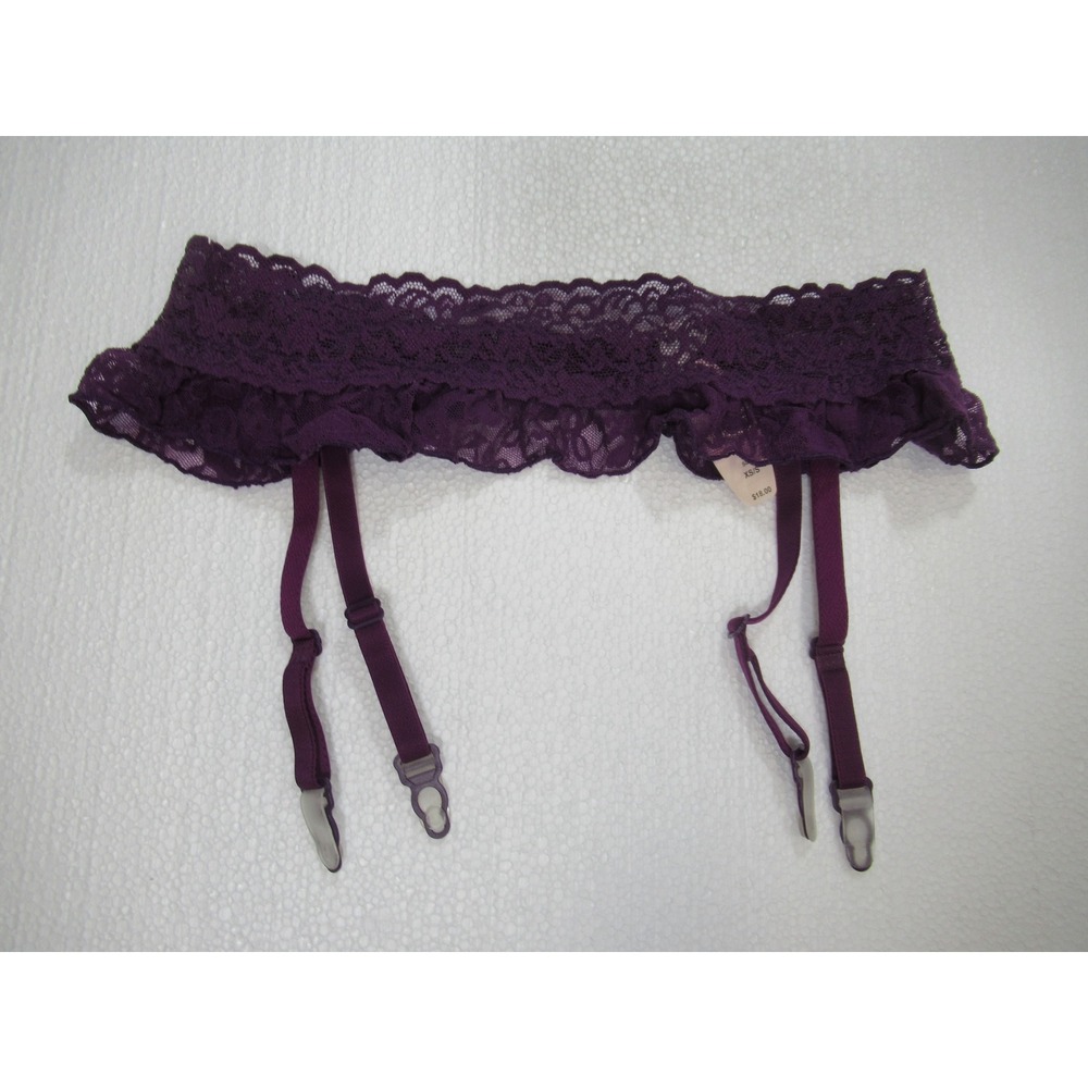 NEW Victoria's Secret Lace Garter Belt XS/S Purple